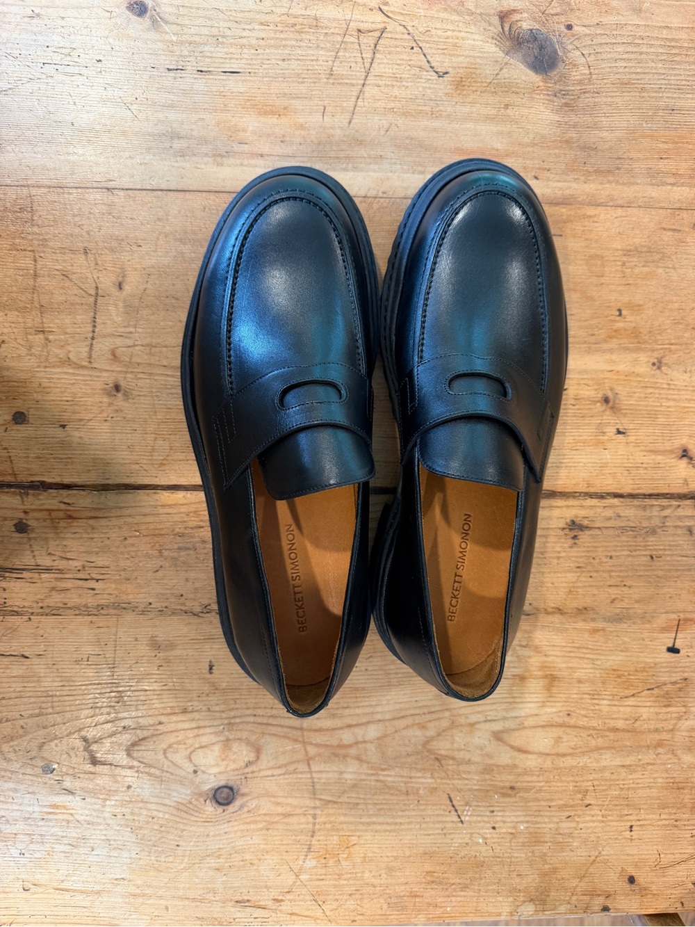 Beckett Simonon Black Classic Penny Loafers